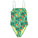 Superdry Γυναικείο ολόσωμο μαγιό Neo Tropic Square Cut Swimsuit